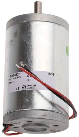 Produktfoto 1 von Crouzet 82 800 5 Bürstenmotor Gleichstrommotor bis 170 mNm, 24V dc / 50 W, 3400U/min, Wellen-Ø 8 mm, 63.2mm x 103 mm x