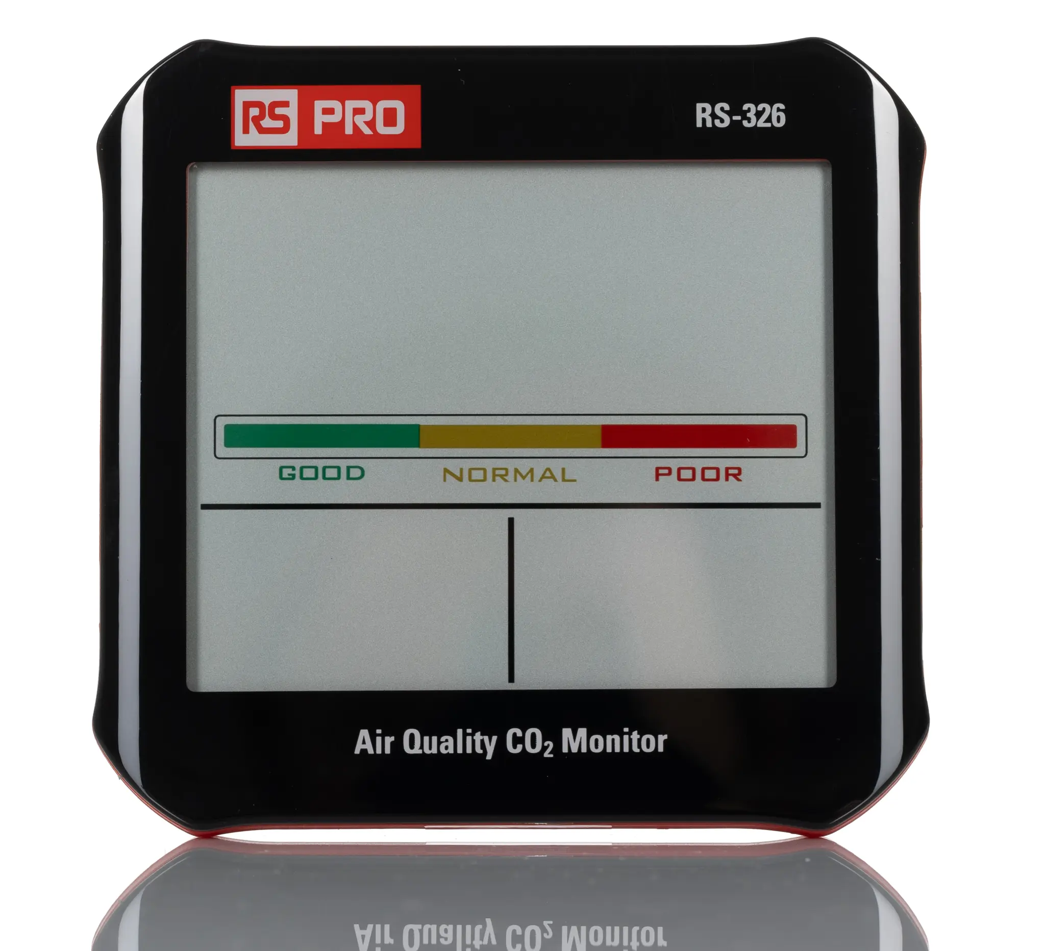 Produktfoto 1 von RS PRO RS-326 LCD Luftqualitätsmessgerät 50 °C, CO2 bis 5000 ppm, bis 50 °C, Netz-betrieben / 100 %RH