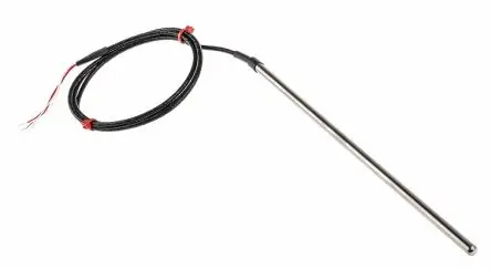 Produktfoto 1 von RS PRO Pt100 Widerstandsthermometer Edelstahl Ø 6 mm 4 x 250 mm Class B, -50 °C → 250 °C, 1 m Leitung