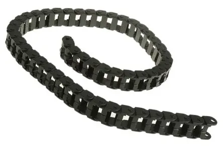 Produktfoto 1 von Igus E08, e-chain Kabel-Schleppkette Schwarz, 28,2 mm x 19.3mm Igumid NG, Länge 1m, Seitenwand Flexibel