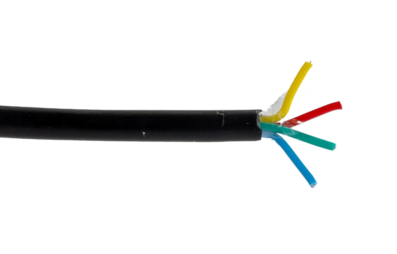 RS PRO DEF STAN Mehrkern-Industriekabel, 4-adrig 0.22 mm² Schwarz Ungeschirmt, 100 m, Polyvinylchlorid