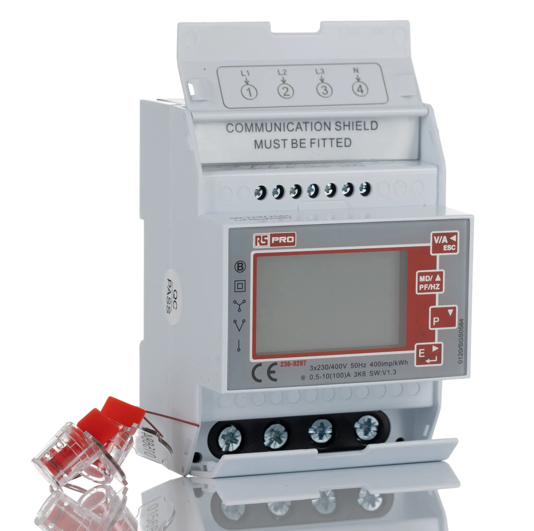 Produktfoto 1 von RS PRO AP25 Energiemessgerät LCD-Hintergrundbeleuchtung Energiemessgerät, 8-stellig / 3-phasig 4 Eing. Impulsausgang