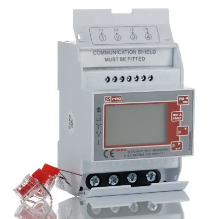 Produktfoto 1 von RS PRO AP25 Energiemessgerät LCD-Hintergrundbeleuchtung Energiemessgerät, 8-stellig / 3-phasig 4 Eing. Impulsausgang
