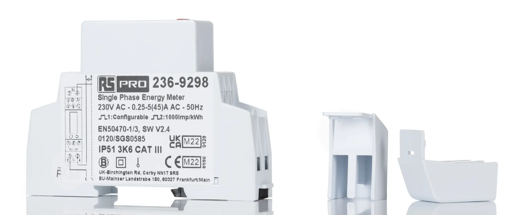 Produktfoto 1 von RS PRO AP25 Energiemessgerät LCD-Hintergrundbeleuchtung Energiemessgerät, 6-stellig / 1-phasig 2 Ausg. Impulsausgang