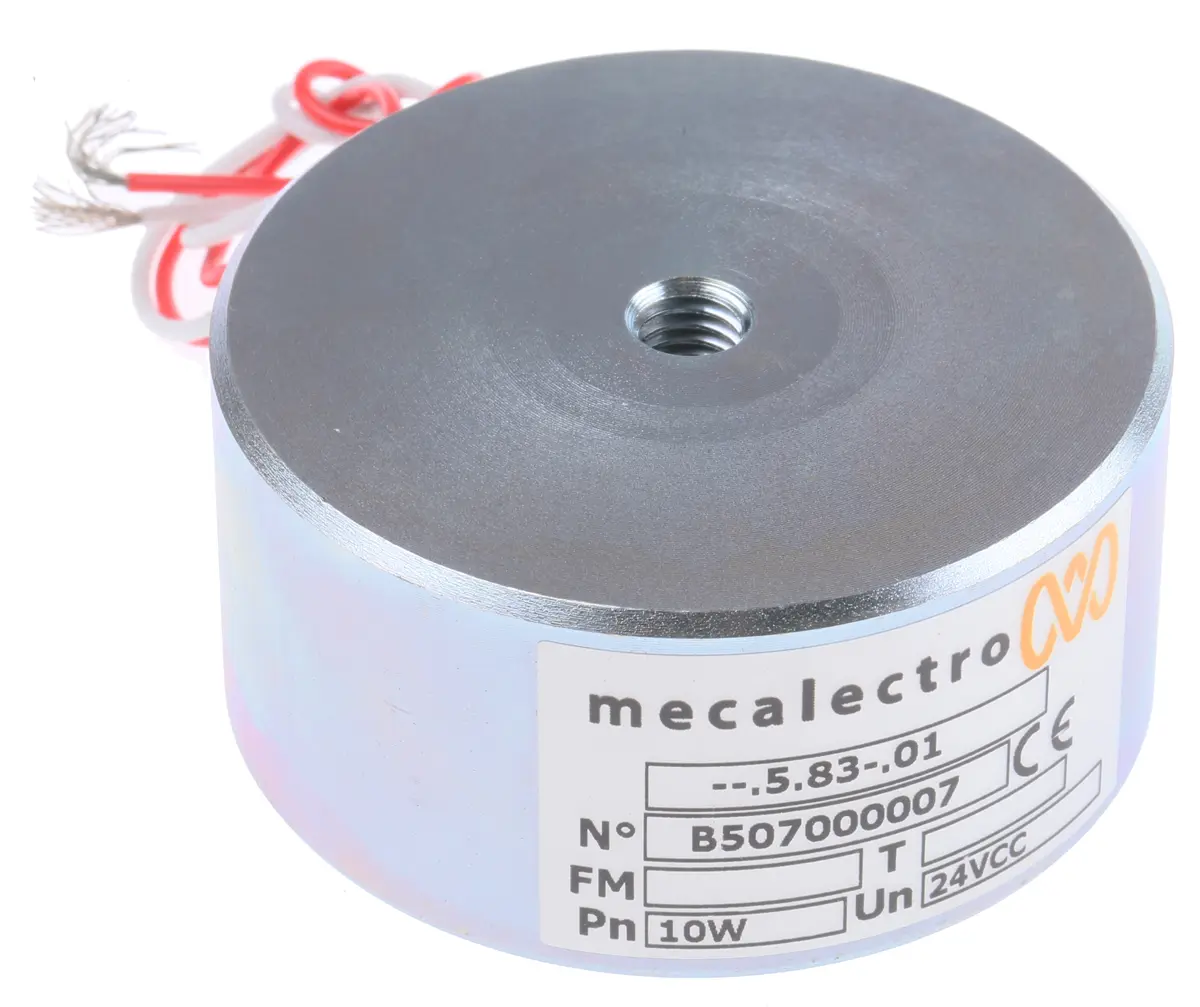 Produktfoto 1 von Mecalectro Haltemagnet, 1450 N, 24 V dc, ø 63 mm, DC