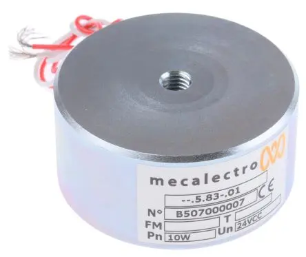 Produktfoto 1 von Mecalectro Haltemagnet, 1450 N, 24V dc, ø 63 mm, DC