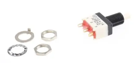 Produktfoto 1 von APEM SP Druckschalter Tastend Panel Ø 6.5 mm, 1-poliger Umschalter / 1A 30 V dc 120 V ac