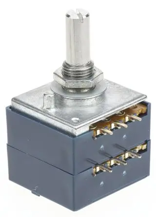 Alps Alpine RK27 Frontplattenmontage, Durchsteckmontage Drehen Kohleschicht Potenziometer 50 kΩ 20 % / 0.05 W, Schaft-Ø