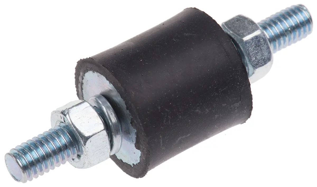 Produktfoto 1 von FIBET Gummi Vibrationsdämpfer, Außen-/Außengewinde Puffer M6, Ø 20mm x 56mm