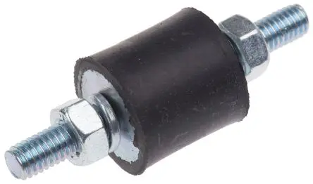 Produktfoto 1 von FIBET Fibet Naturgummi Gummipuffer, Außen-/Außengewinde Puffer M6 x 18 mm 17.6 daN, Ø 20 mm x 20 mm, 45 IRHD / bis 4.4