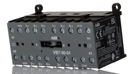 ABB VB Schütz 24V-Spule, 3-polig / 20 A 24V ac 5.5 kW 3 Schließer Umkehrend 1-Hilfskontakte
