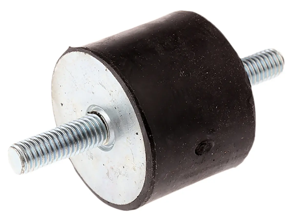 Produktfoto 1 von FIBET Gummi Vibrationsdämpfer, Außen-/Außengewinde Puffer M8, Ø 40mm x 76mm