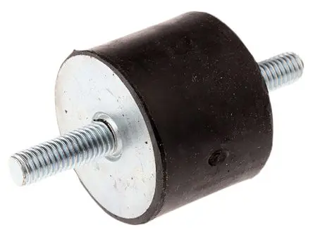 Produktfoto 1 von FIBET Fibet Naturgummi Gummipuffer, Außen-/Außengewinde Puffer M8 x 23 mm 109.8 daN, Ø 40 mm x 30 mm, 50 IRHD / bis