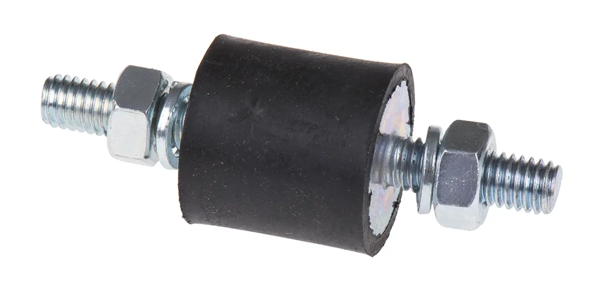 Produktfoto 1 von FIBET Gummi Vibrationsdämpfer, Außen-/Außengewinde Puffer M6, Ø 20mm x 56mm