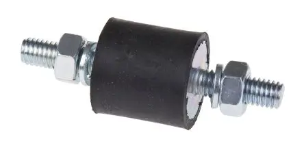 Produktfoto 1 von FIBET Fibet Naturgummi Gummipuffer, Außen-/Außengewinde Puffer M6 x 18 mm 32.4 daN, Ø 20 mm x 20 mm, 60 IRHD / bis 8.1