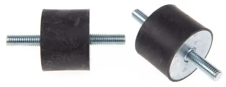 Produktfoto 1 von FIBET Fibet Naturgummi Gummipuffer, Außen-/Außengewinde Puffer M8 x 23 mm 201 daN, Ø 40 mm x 30 mm, IRHD 70 / bis 201