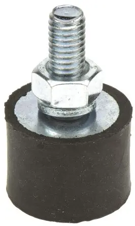 Produktfoto 1 von FIBET Fibet Naturgummi, Verzinkter Stahl (Endstücke) Gummipuffer, Außen-/Innengewinde Puffer M6 x 18 mm 23.4 daN, Ø 20