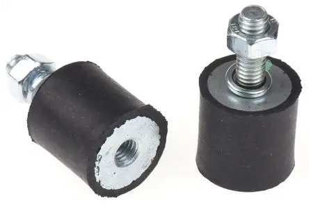 Produktfoto 1 von FIBET Fibet Naturgummi Gummipuffer, Außen-/Innengewinde Puffer M6 x 18 mm 33.6 kg, Ø 20 mm x 20 mm, 60 IRHD / bis 8.4