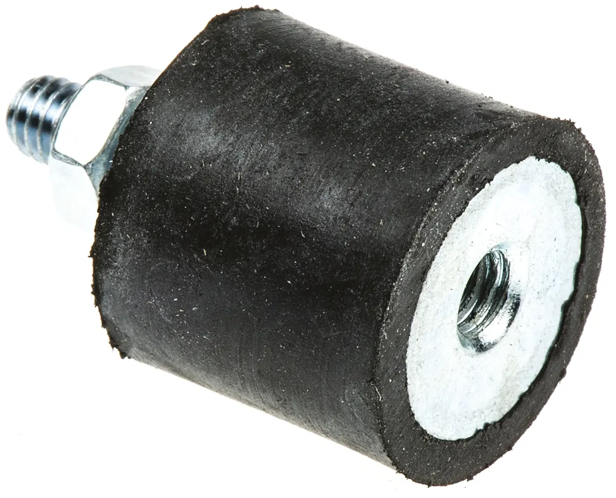 Produktfoto 1 von FIBET Gummi Vibrationsdämpfer, Außen-/Innengewinde Puffer M4, Ø 16mm x 15mm