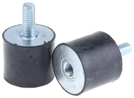Produktfoto 1 von FIBET Fibet Naturgummi Gummipuffer, Spule M10 x 25 mm 128.8 kg, Ø 40 mm x 35 mm, 60 IRHD / bis 18.4 daN