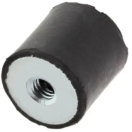 Produktfoto 1 von FIBET Fibet Stahl zinkplattiert, Naturgummi Gummipuffer, Innen-/Innengewinde Puffer M6 18.4 daN, Ø 20 mm x 20 mm, 45