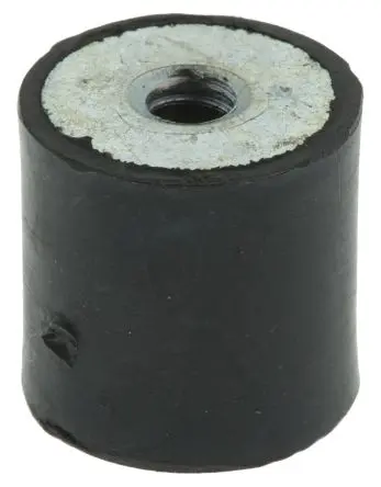 Produktfoto 1 von FIBET Fibet Verzinkter Stahl (Endstücke), Naturgummi Gummipuffer, Innen-/Innengewinde Puffer M6 34.4 daN, Ø 20 mm x 20