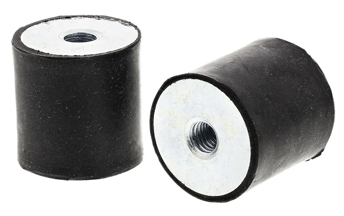 Produktfoto 1 von FIBET Gummi Vibrationsdämpfer, Innen-/Innengewinde Puffer M8, Ø 30mm x 30mm