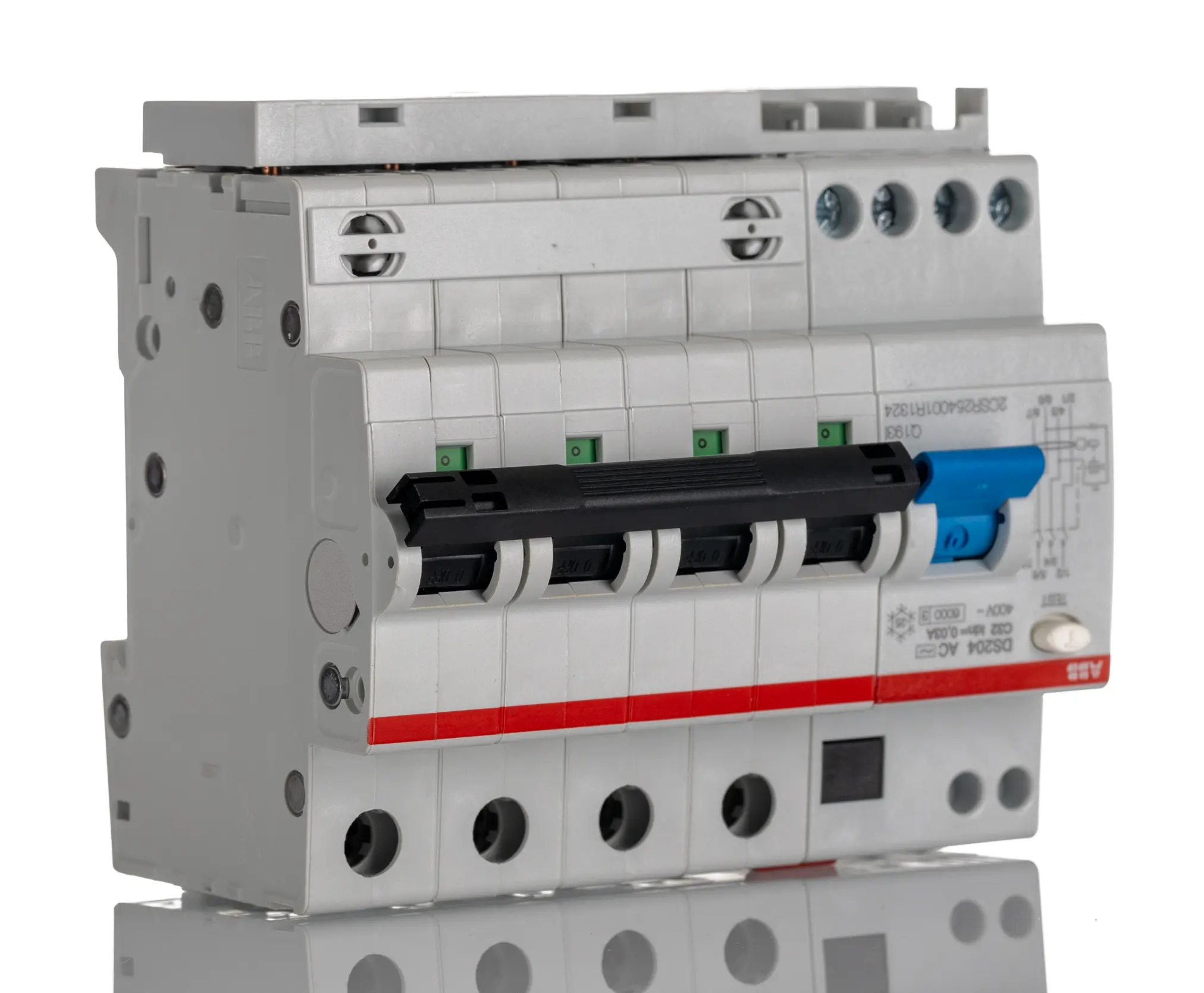 Produktfoto 1 von ABB DS200 DS200 FI/LS-Schalter (RCBO) 32 A, 4-polig Typ C, Empfindlichkeit 30 mA
