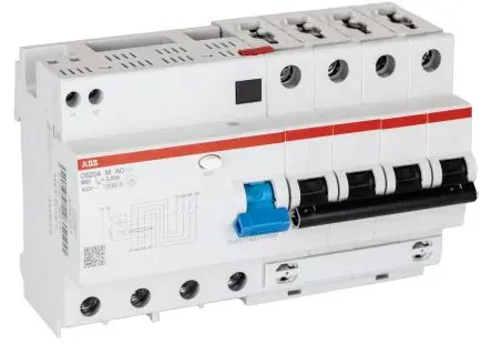 Produktfoto 1 von ABB DS200 FI/LS-Schalter (RCBO) 63A, 4-polig Typ B, Empfindlichkeit 30 mA