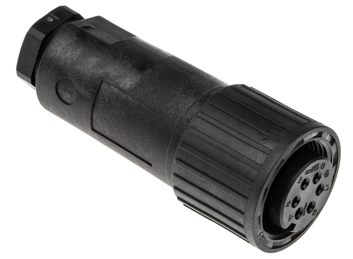 Produktfoto 1 von Hirschmann, CM Silber MIL-Spec Rundsteckverbinder Gerade, 6-polig, 50 V, Kabel Stecker, MIL-DTL-5015, Schwarz Buchse