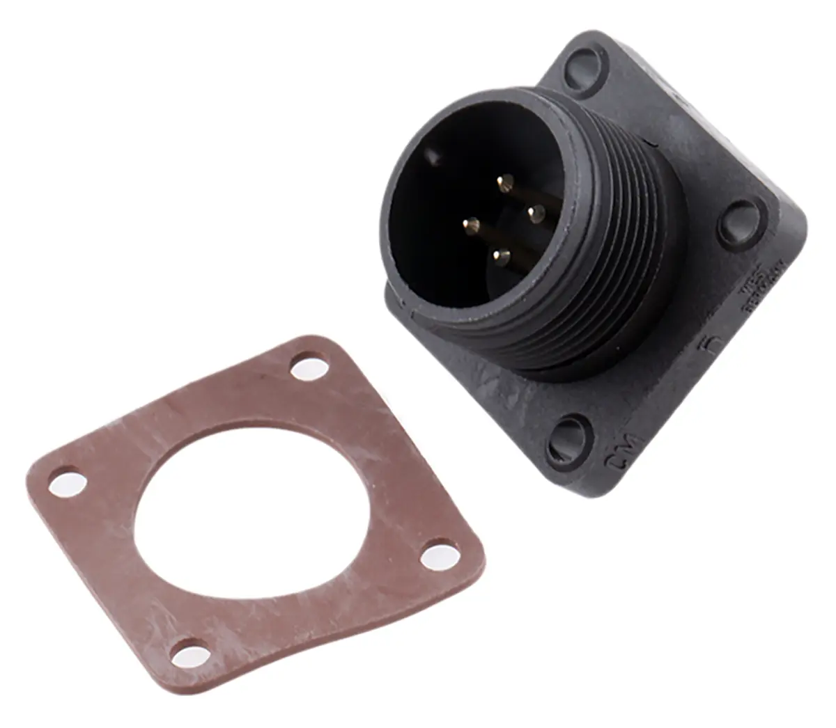 Produktfoto 1 von Hirschmann, Circular connector CM Kupfer MIL-Spec Rundsteckverbinder Gerade, 4-polig, 50 V, Panel, Gehäuse 14 Buchse,