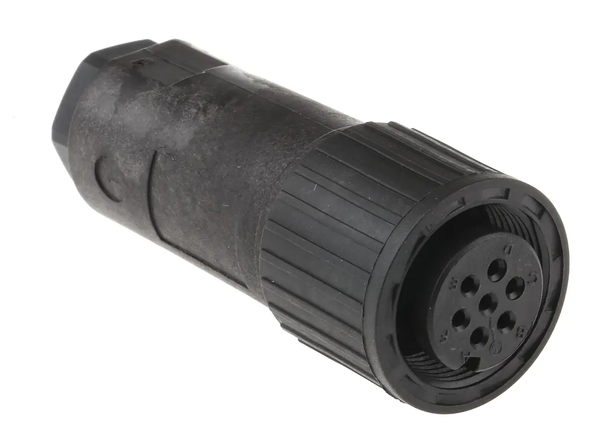 Produktfoto 1 von Hirschmann, CM Kupfer MIL-Spec Rundsteckverbinder Gerade, 7-polig, 50 V, Kabel, Gehäuse 14 Buchse, MIL-DTL-5015, Schwarz