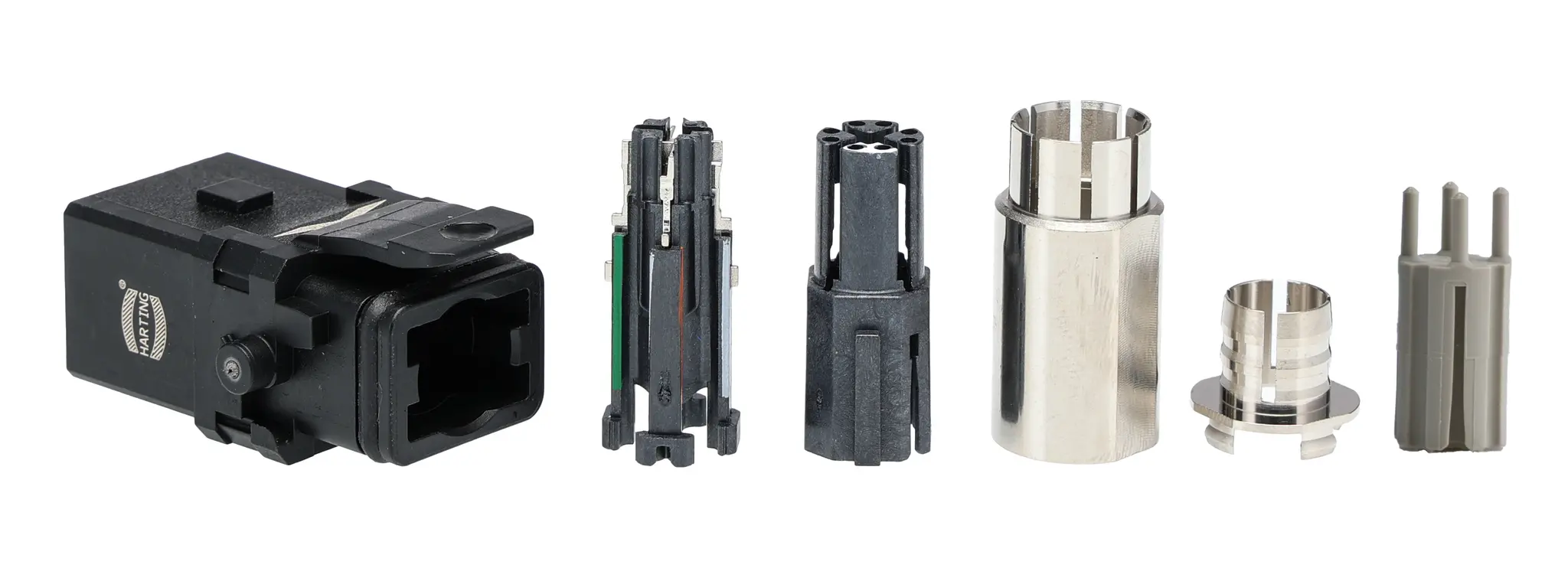 Produktfoto 1 von HARTING Han 1A Industrie-Steckverbinder Kontakteinsatz, 4-polig 4A Stecker, Einsätze