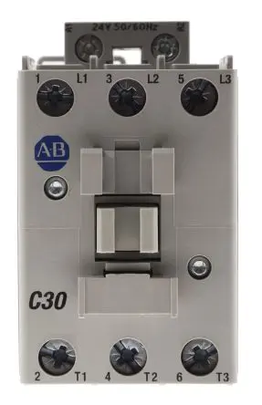 Produktfoto 1 von Allen Bradley 100C Schütz 24V ac-Spule, 3-polig, 690V ac / 30 A 24V ac 15 kW 3 Schließer Motorsteuerung, Umkehrend