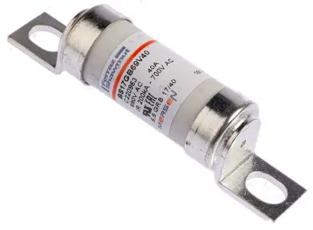 Produktfoto 1 von Mersen Protistor Sicherung UK-Norm 17 x 49 mm, 690V / 40A F, gRB IEC 60269-1, REACH, IEC 60269-4, CE, UL, RoHS,