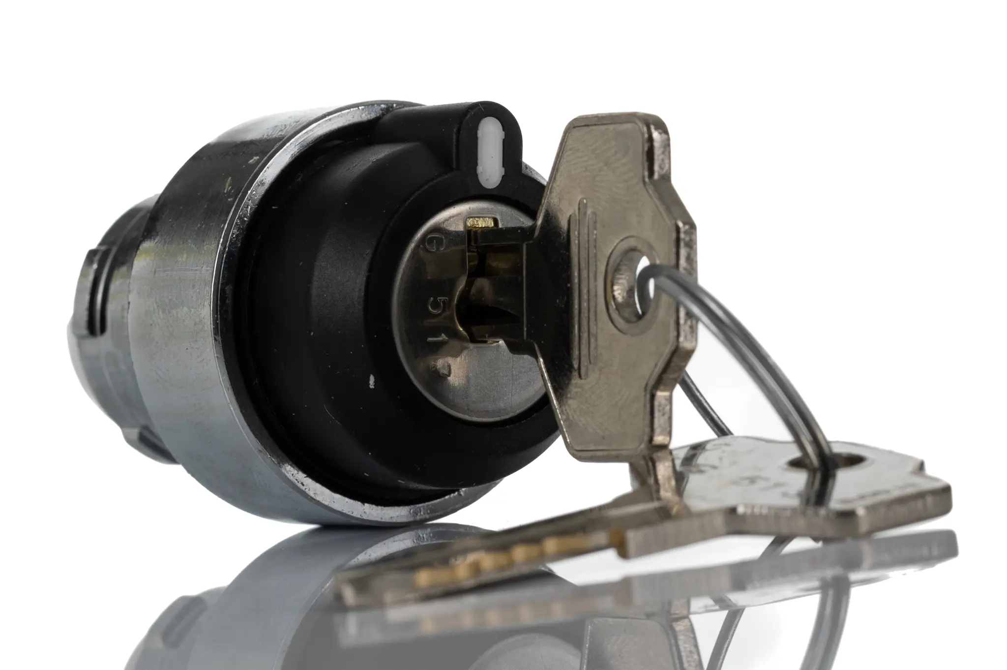 Produktfoto 1 von RS PRO Schlüsselschalterkopf 22.5 mm 2 Positionen wartungsfrei IP65