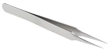 Produktfoto 1 von RS PRO Edelstahl Pinzette, 110mm, Spitze Extra Fein Antimagnetisch 1-teilig