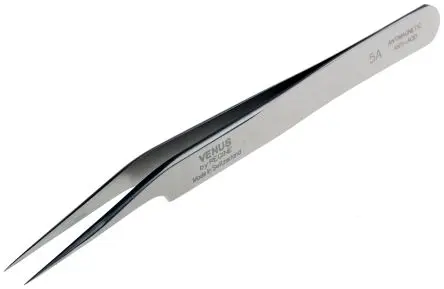 Produktfoto 1 von RS PRO Edelstahl Pinzette, 115mm, Spitze Schräg Antimagnetisch 1-teilig