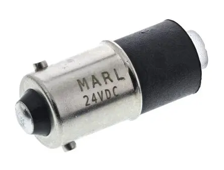 Produktfoto 1 von Marl Leuchtmelder Rot Single Chip, 24V dc, Ø 4.9 mm x 26 mm x 660 nm, Sockel BA9 2750mcd