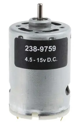 Produktfoto 1 von RS PRO M. Getriebe Gleichstrommotor bis 154.4 g.cm, 15V dc, 4.5 V dc / 21.2 W, 13360U/min, Wellen-Ø 3.18 mm, 35.8mm x 50