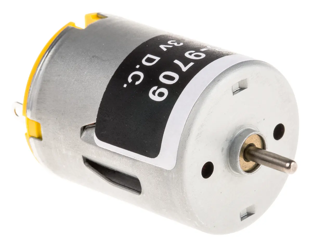 Produktfoto 1 von RS PRO M. Getriebe Gleichstrommotor bis 20 g.cm, 1.5/3 V / 1.71 W, 7700 rpm, Wellen-Ø 2 mm, 23.8 mm x 30.5 mm x 7.4 mm