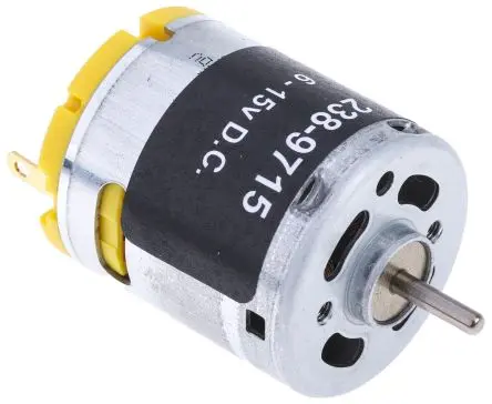 Produktfoto 1 von RS PRO M. Getriebe Gleichstrommotor bis 58.8 g.cm, 15V dc, 6 V dc / 5.75 W, 10668U/min, Wellen-Ø 2.31 mm, 27mm x 32.5 mm