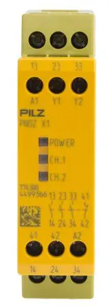 Produktfoto 1 von Pilz PNOZ X1 Sicherheitsrelais 24V ac/dc, 3 Sicherheitskontakte, 1 Hilfsschalter, Automatisch und manuell EN 60947-1, EN