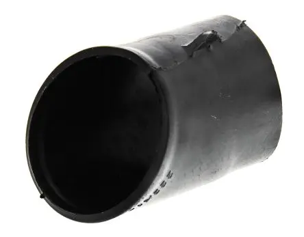 Produktfoto 1 von TE Connectivity 222K1 Wärmeschrumpfschlauch, gewinkelt, Flüssigkeit resistentes Elastomer, Schwarz 31 mm, 1-Wege