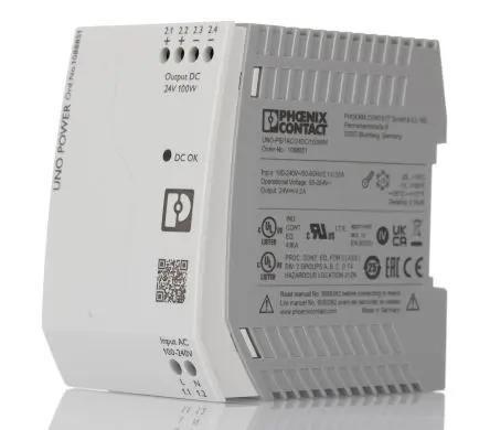 Produktfoto 1 von Phoenix Contact UNO POWER DIN-Schienen Netzteil Schaltnetzteile 264V ac AC / 4.2 A 24V dc DC 100 W