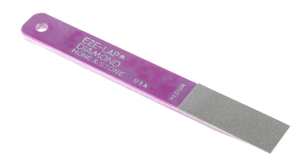 Produktfoto 1 von Eze Lap Diamantschleifstein Wetzstahl Korngröße 400, Mittel, 51 mm Hon L. x 19 mm Hon B., 150 mm