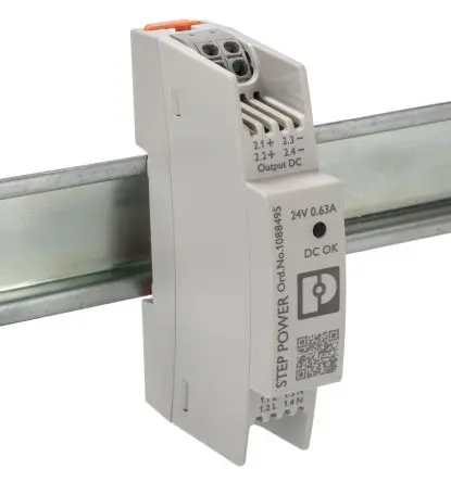 Produktfoto 1 von Phoenix Contact STEP POWER DIN-Schienen Netzteil Geschalteter Modus 250V ac AC / 630 mA 24V dc DC 15 W