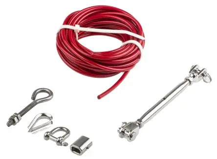 Produktfoto 1 von RS PRO Stahlseil L. 5 m Durchm. 3.2 mm