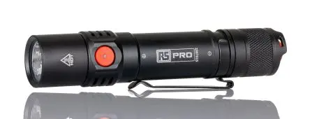 RS PRO Wiederaufladbar Taschenlampe LED Schwarz, Rot, 1200 lm / RSPRO-F49R, 133.5 mm