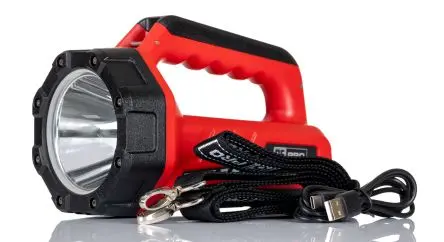 Produktfoto 1 von RS PRO Wiederaufladbar Handlampe LED Schwarz, Rot / RSPRO-L44R